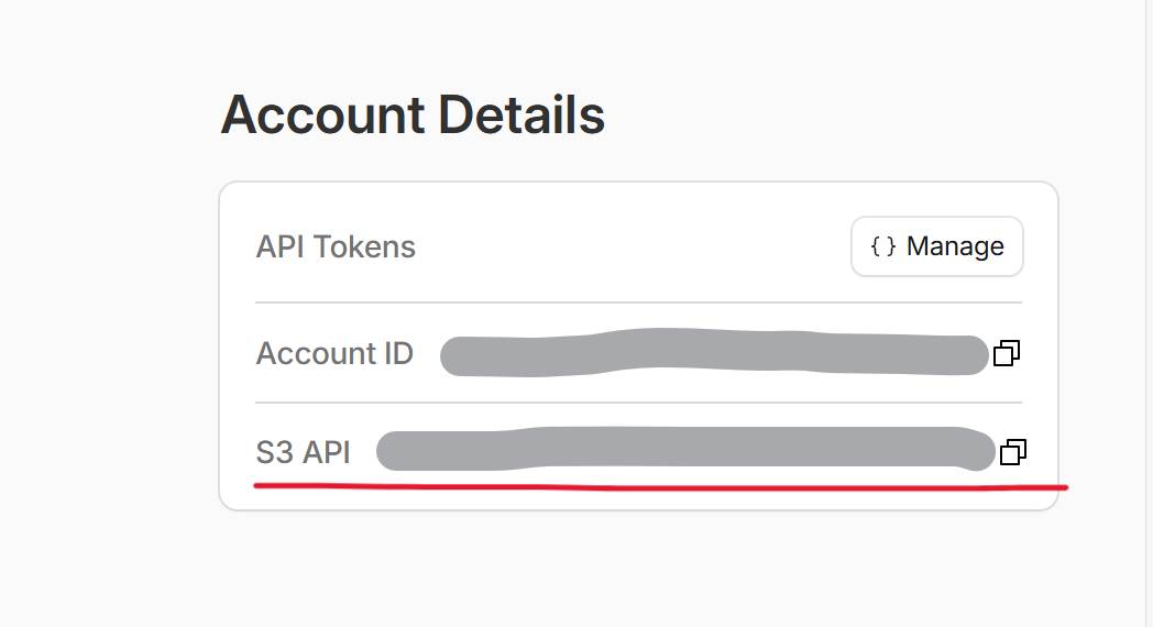 记下划红线的S3 API地址